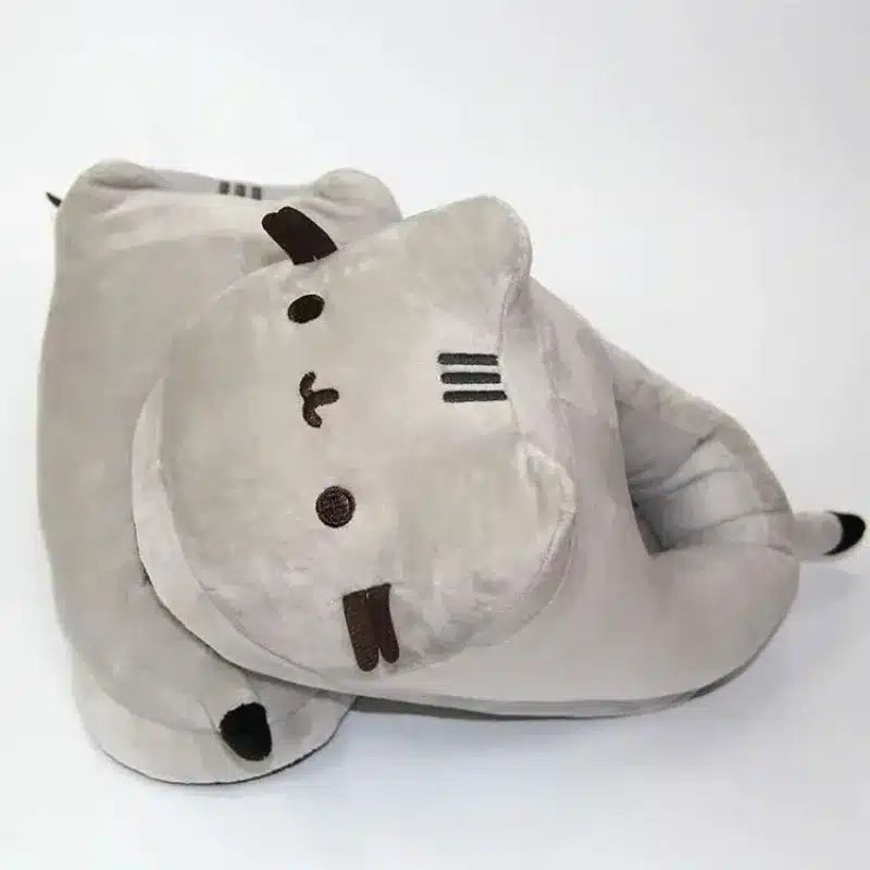 Chausson Chat Gris Kawaii Fermé – Image 3
