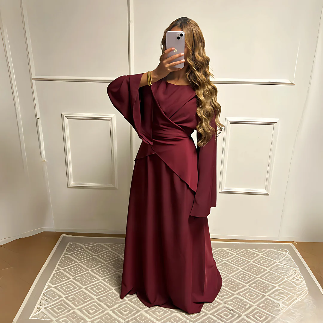 Abaya fluide à manches papillon – Image 8