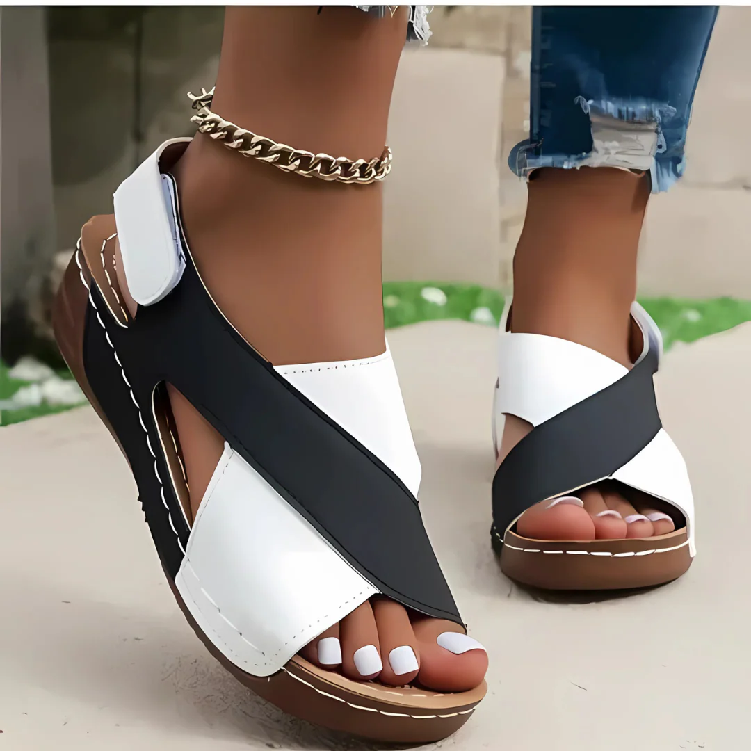 Sandales compensées femme colorées – Image 9