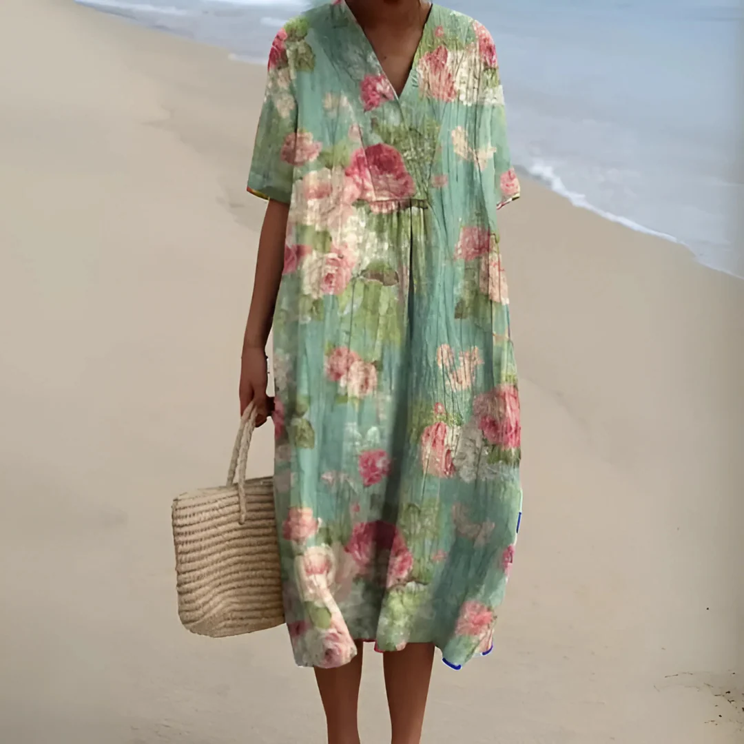 Robe Fleurie Bohème – Coupe Ample et Tissu Léger pour l’Été – Image 9