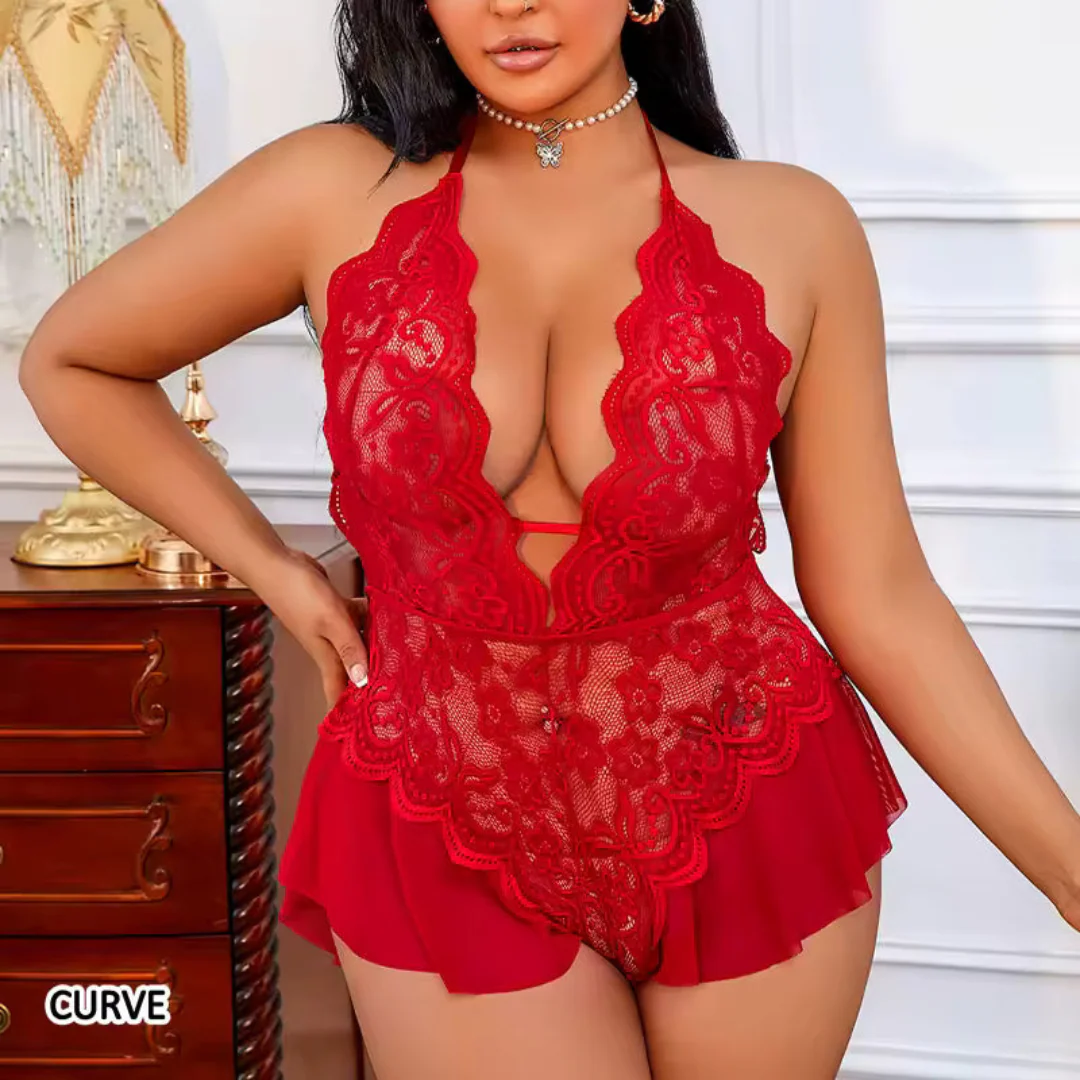 Body en dentelle dos nu avec jupe intégrée – Image 8