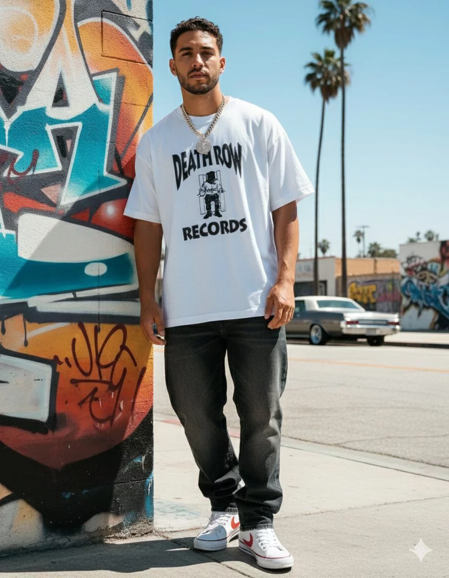 tshirt oversize Death row records 280 gsm – Image 2