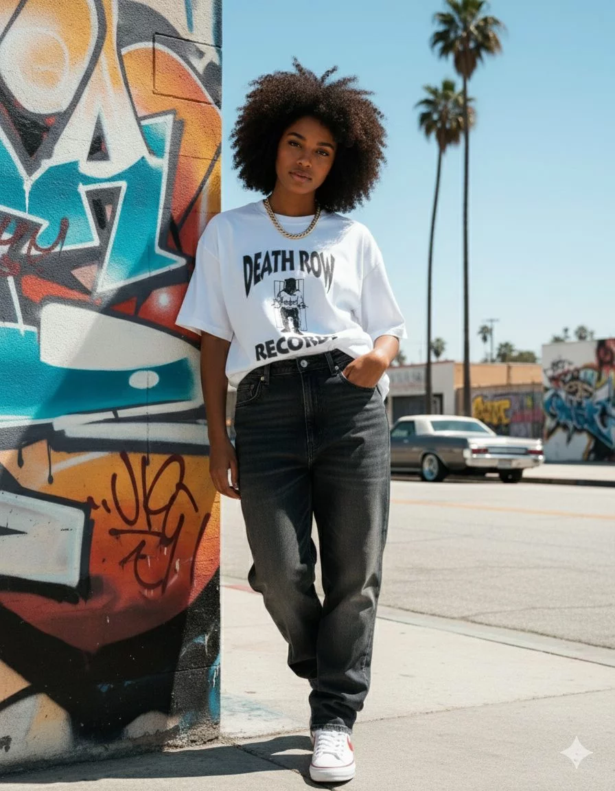 tshirt oversize Death row records 280 gsm – Image 3