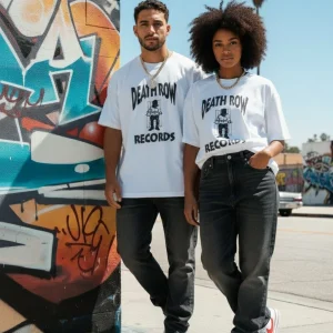 tshirt oversize Death row records 280 gsm