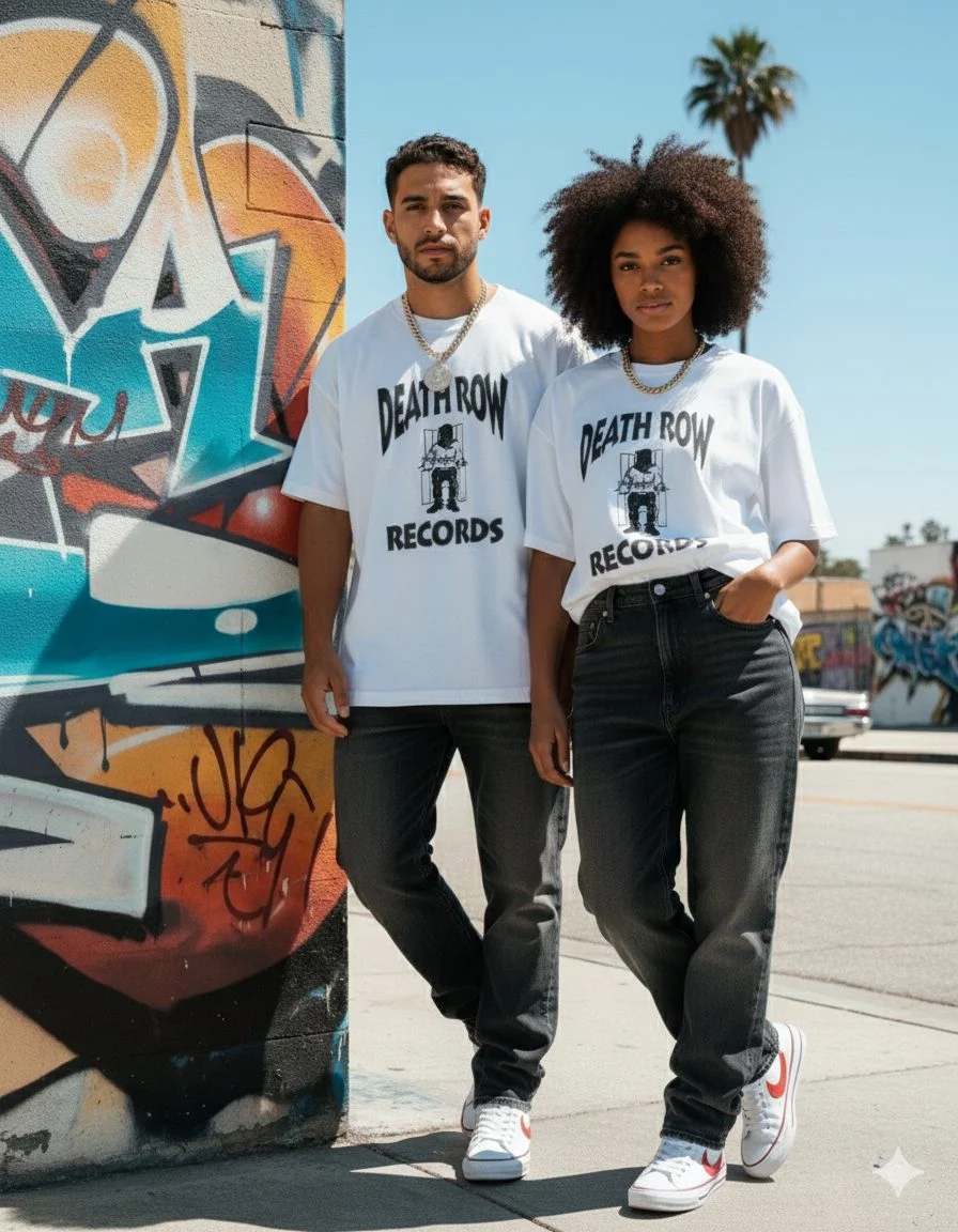 tshirt oversize Death row records 280 gsm