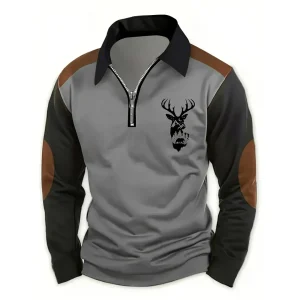 Pull homme avec fermeture éclair