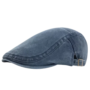 Casquette plate homme en coton lavé