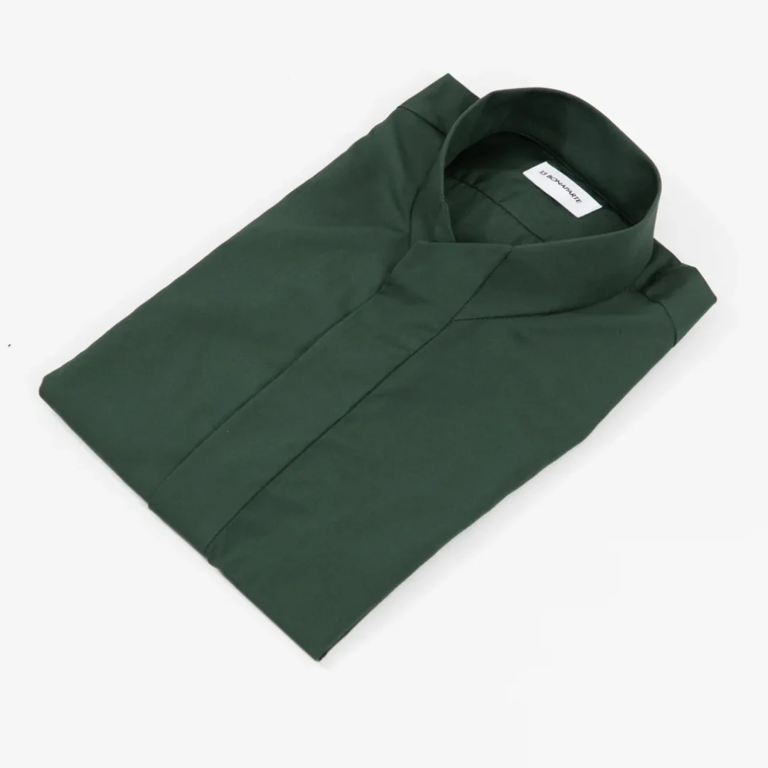 Chemise à col origami en popeline