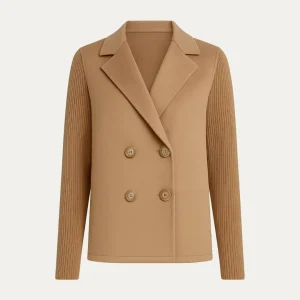 Blazer élégant à manches tricotées