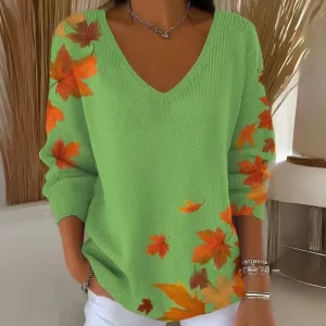 Pull Femme Col V en Maille Douce