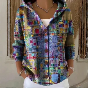Cardigan à capuche coloré femme