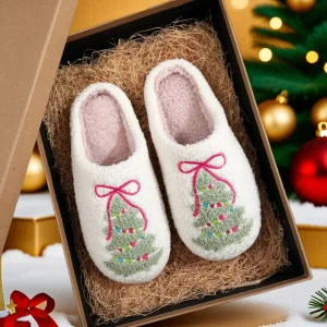 Chausson De Noël Femme Sapin