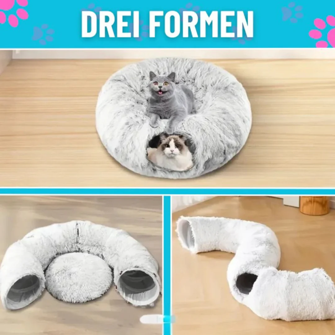 Tunnel douillet pour chats – Pour des moments de calme et de jeu – Image 2