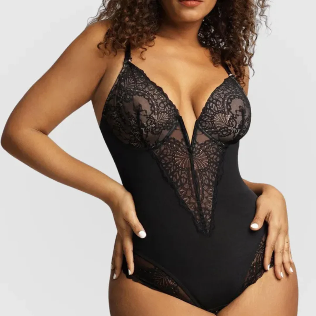 Body gainant en dentelle noire – Image 2