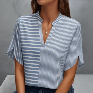 Blouse Décontractée à Rayures
