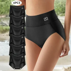 Lot de 6 culottes taille haute femme