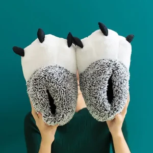 Chaussons Pattes D’Animaux Gris