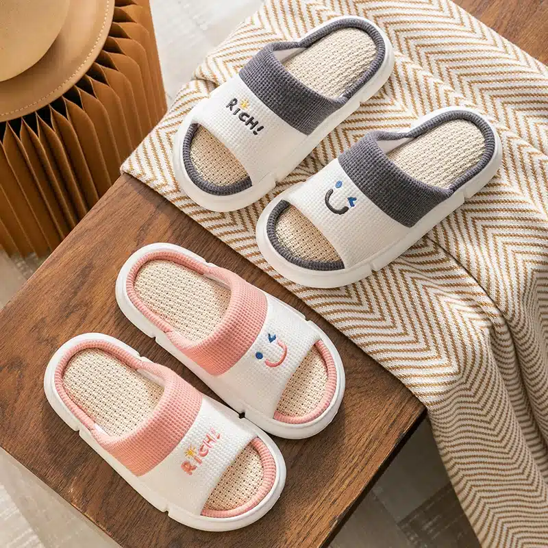 Pantoufles Smiley Lin