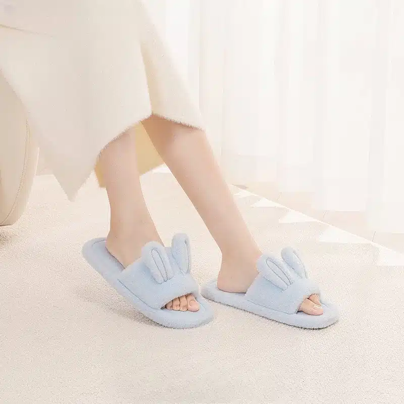 Pantoufles Oreilles De Lapin Semelle Fine – Image 3