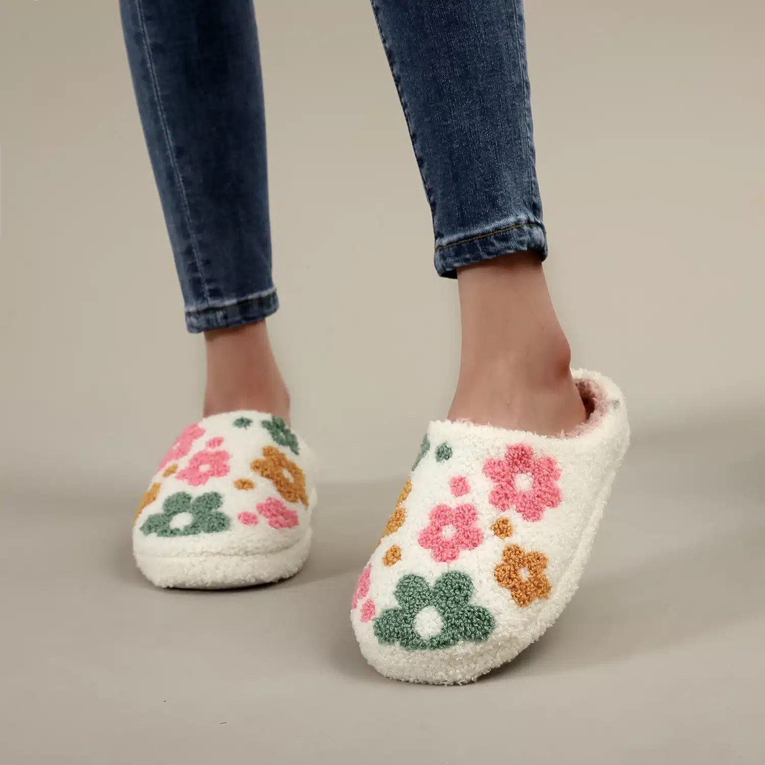 Chaussons Fleurs Femme