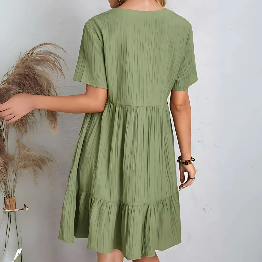 Robe fluide flatteuse pour le ventre