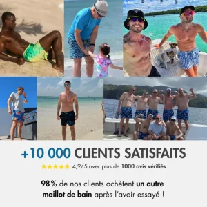 Short de bain homme en matière séchage rapide