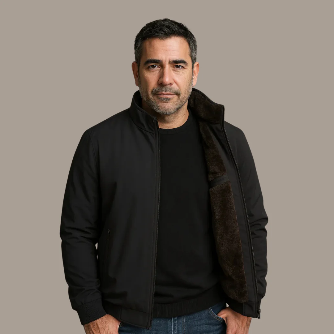 Veste d’hiver en laine avec intérieur en fourrure synthétique – Image 4