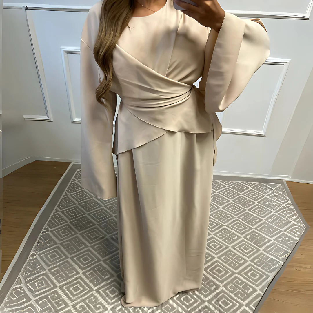 Abaya fluide à manches papillon – Image 2