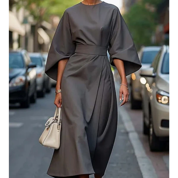 Louise – Robe élégante à manches lanterne – Image 5