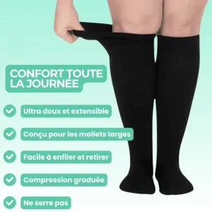 Chaussettes de compression ultra-confort – pour des jambes légères et détendues