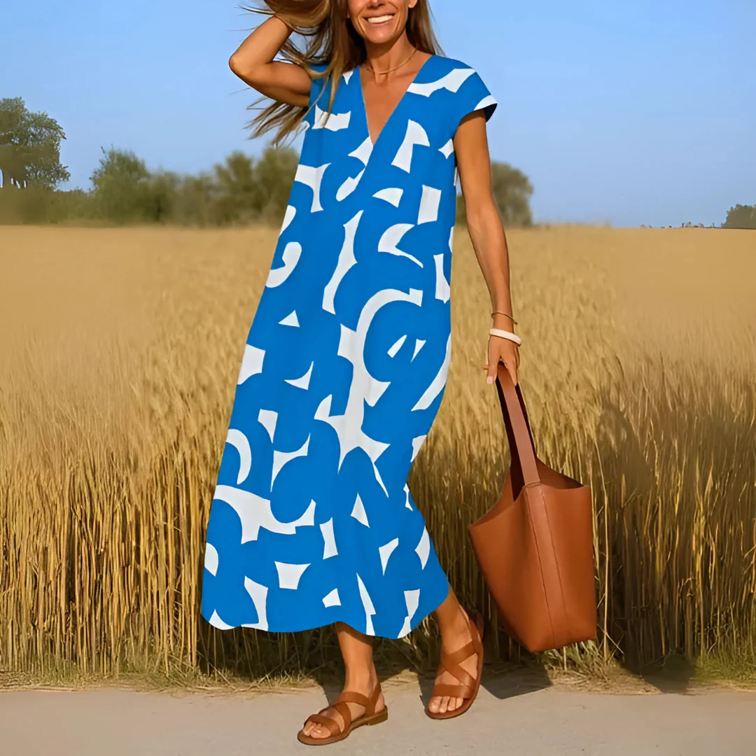 Robe fluide femme col V – Image 3