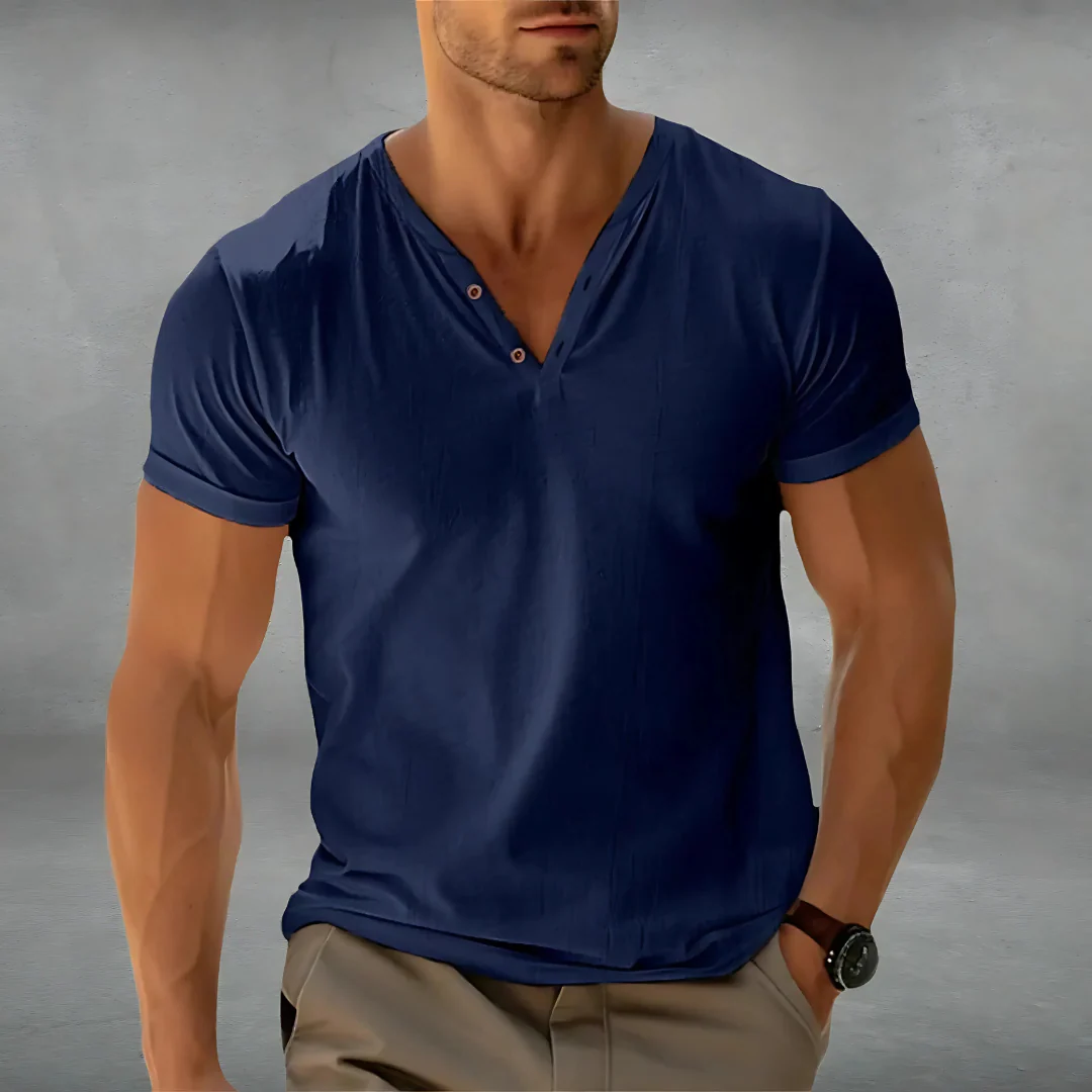 Polo-shirt homme à col boutonné été – Image 5