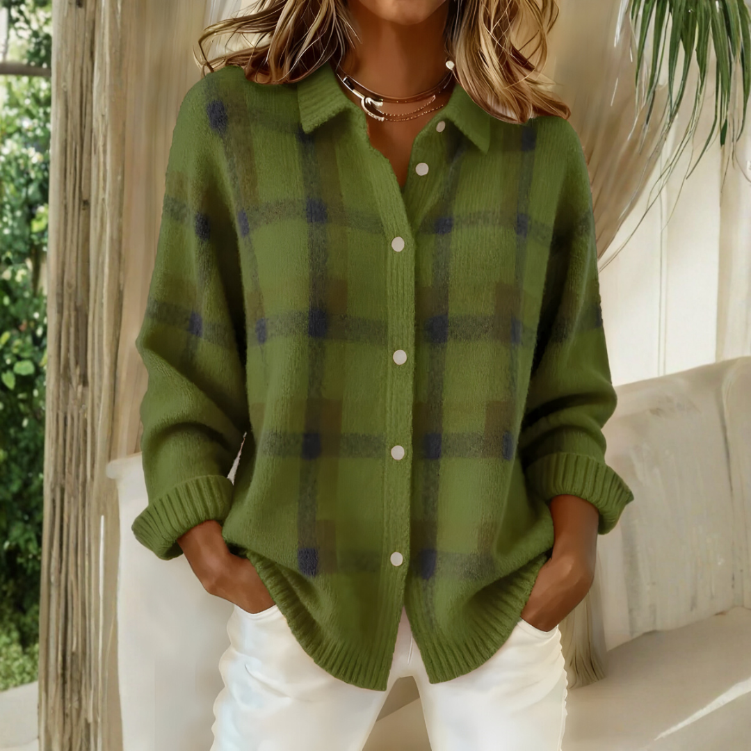 Cardigan Douillet À Carreaux – Image 7