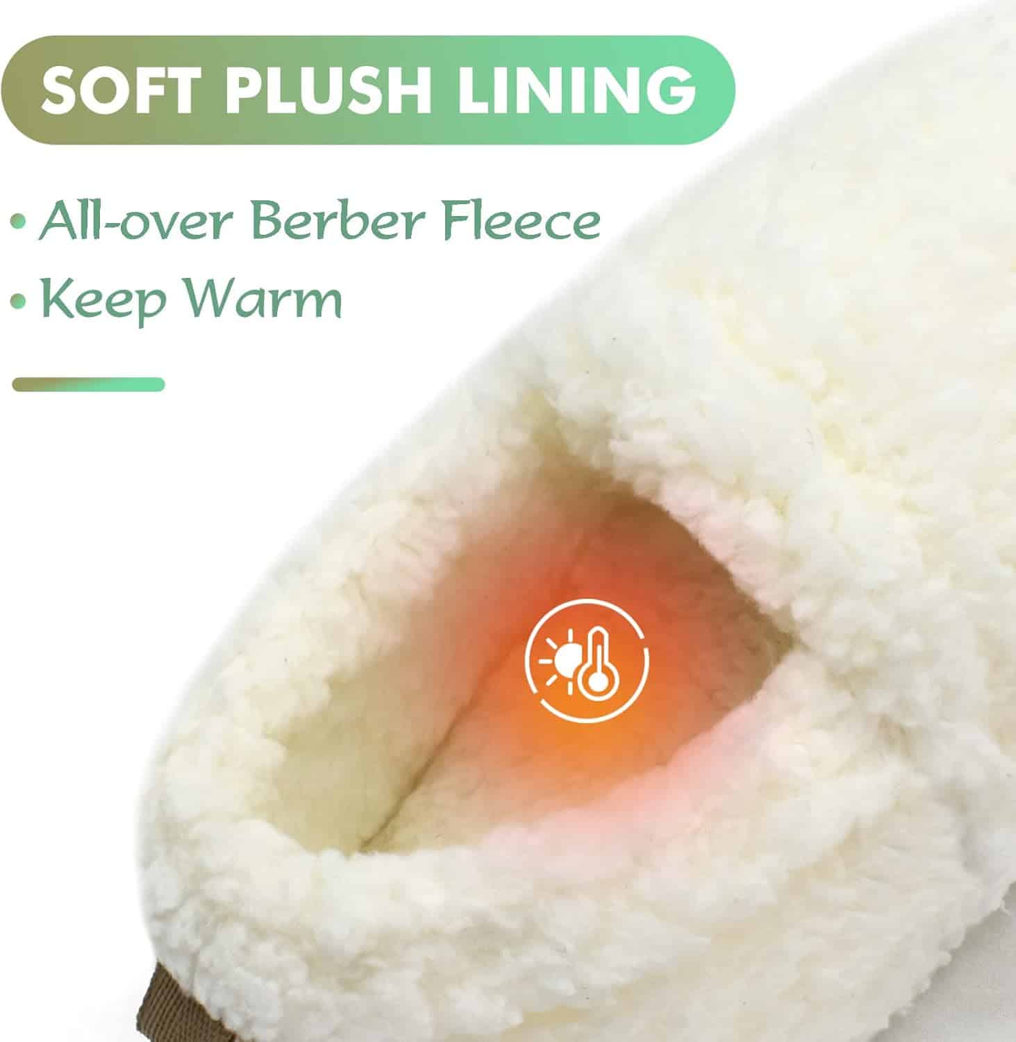 Chaussons Femmes Moelleux Mousse À Mémoire De Forme Douce Peluche Sherpa Doublé Polaire – Image 4