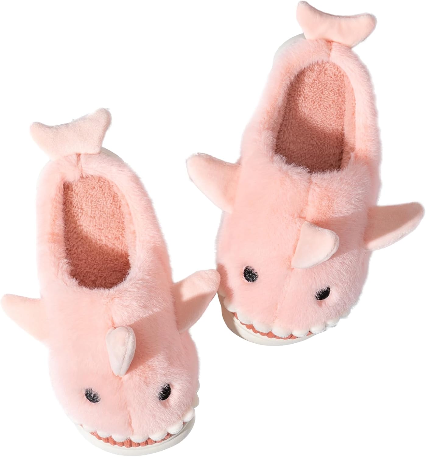 Chaussons Femme Requin Rose Hiver Doublure Antidérapant – Image 5