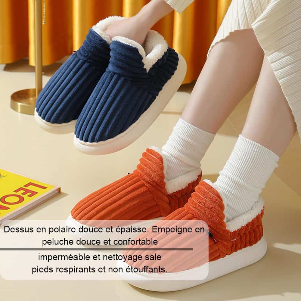 Chaussons Femme Hiver, Chausson Chaud et Confortables en Peluche – Image 6