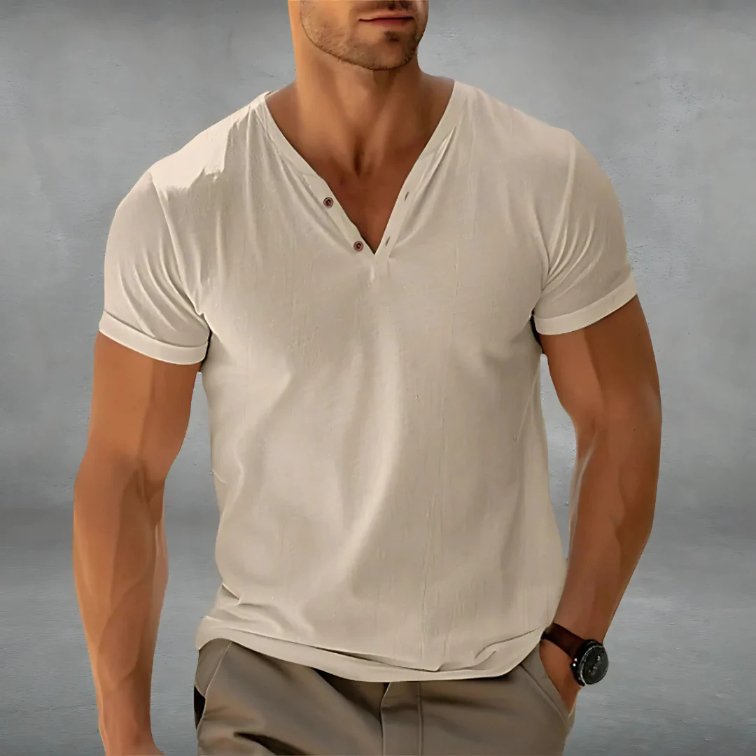 Polo-shirt homme à col boutonné été – Image 2