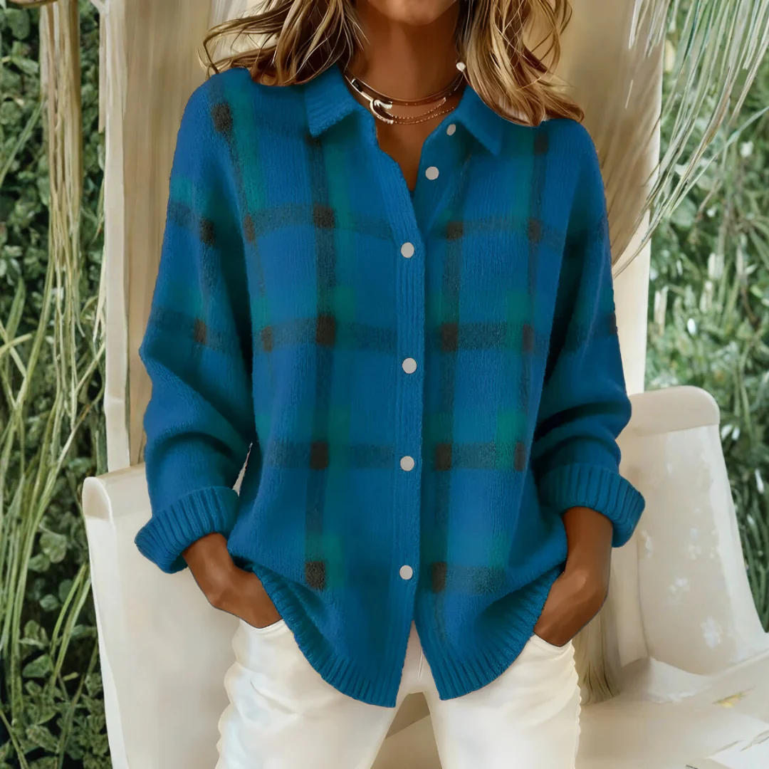 Cardigan Douillet À Carreaux – Image 6