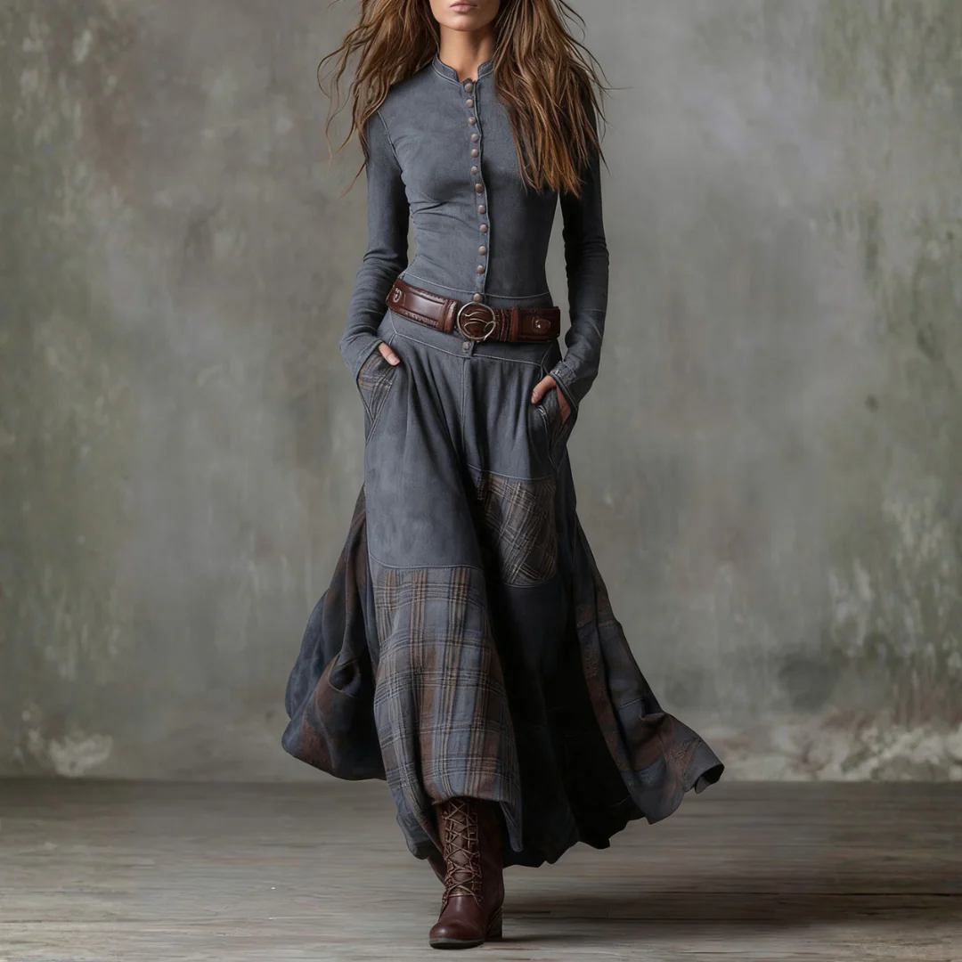 Robe longue élégante à manches longues – Image 7