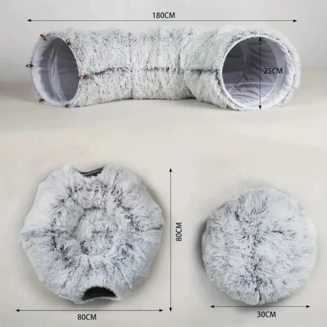 Tunnel douillet pour chats – Pour des moments de calme et de jeu – Image 6