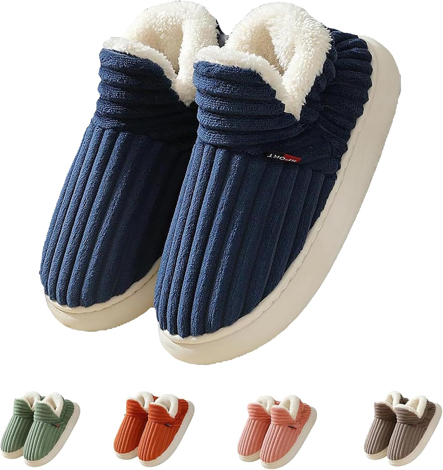 Chaussons Femme Hiver Confortables en Peluche