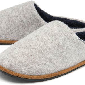 Pantoufles confortables Dunlop en feutre et mousse à mémoire de forme