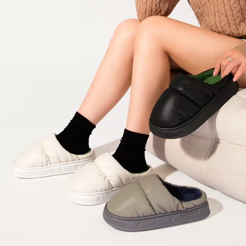 Chausson Doudoune Semelle Epaisse – Image 2