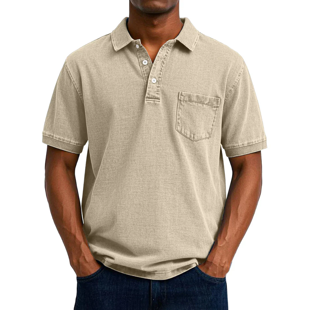 Chemise Polo Vintage Décontractée pour Homme – Image 6