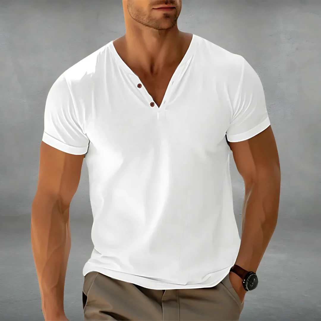 Polo-shirt homme à col boutonné été – Image 3