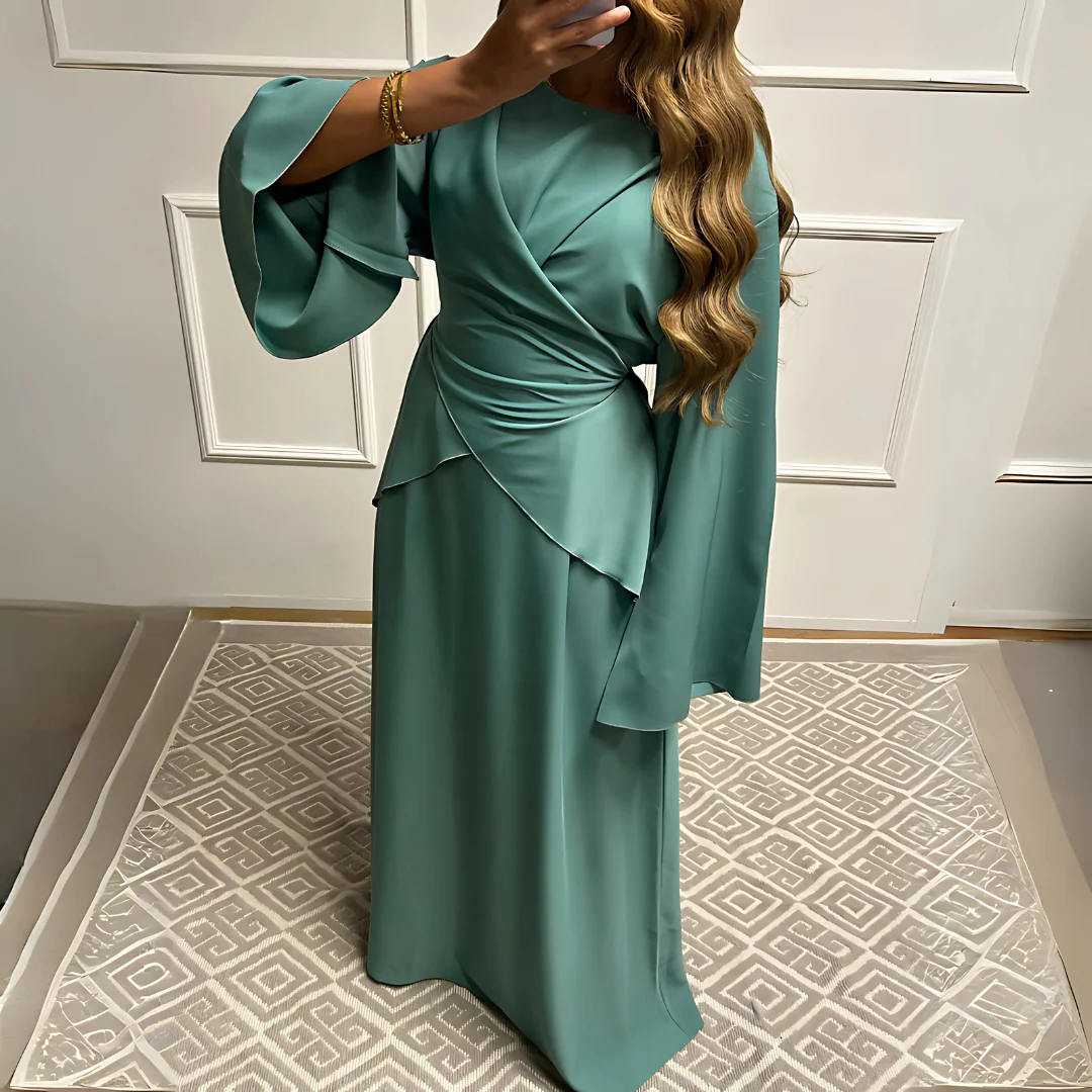 Abaya fluide à manches papillon – Image 5