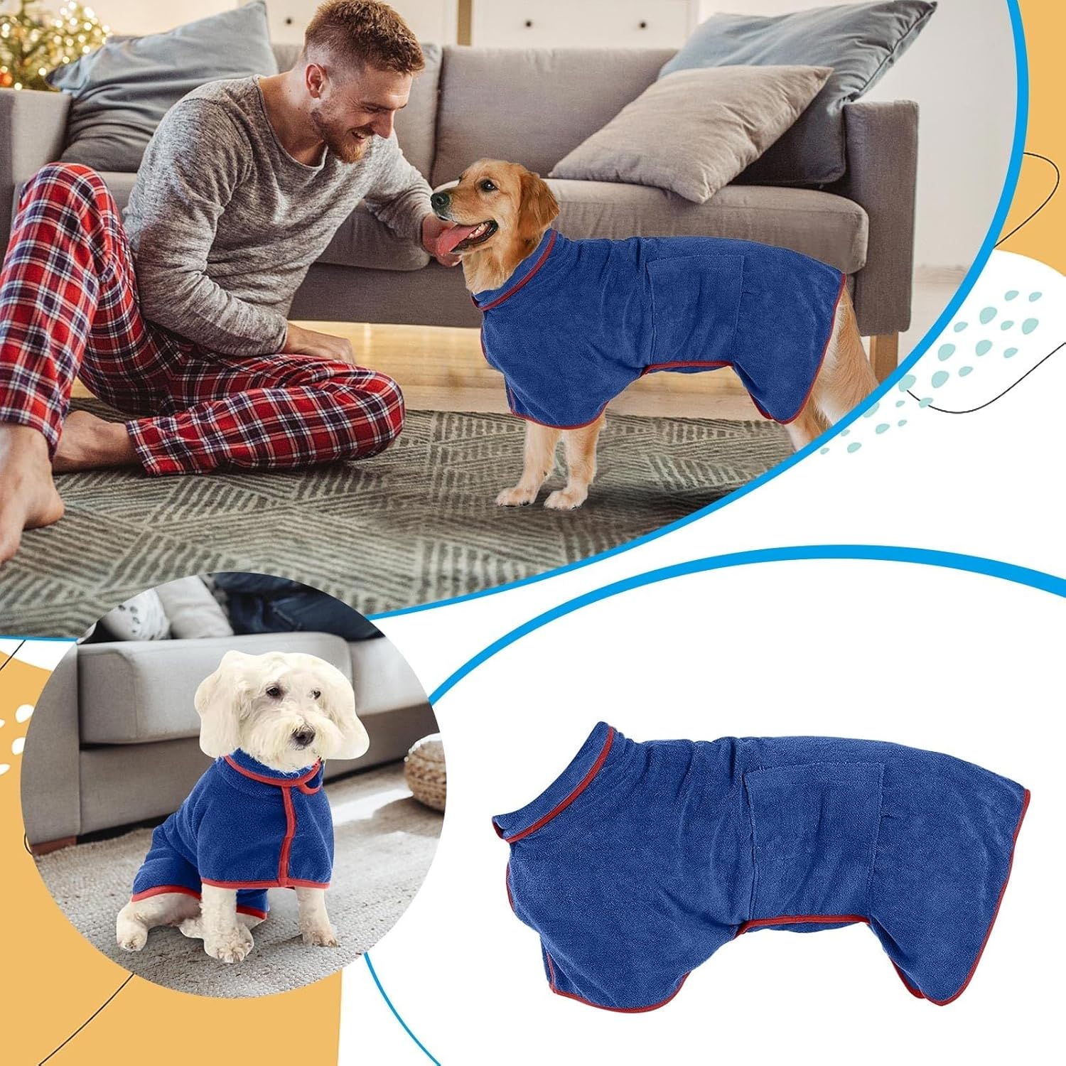 Peignoir absorbant pour chien – Image 3