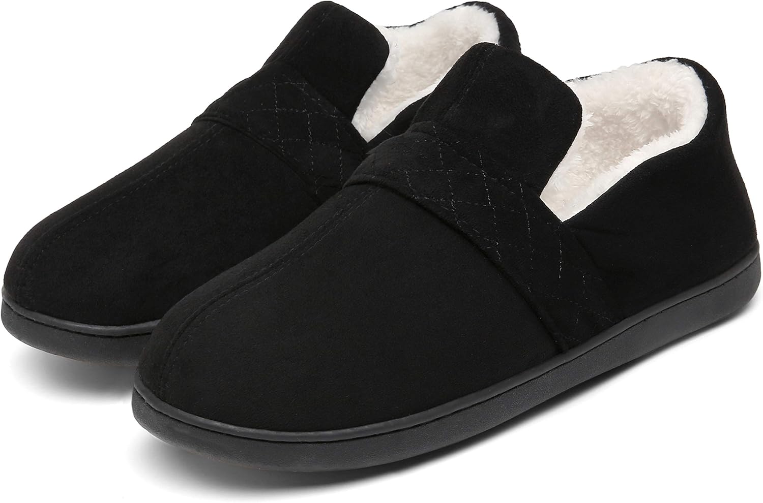 Chausson homme hiver très chaud, couleur noir, Mémoire de forme – Image 7