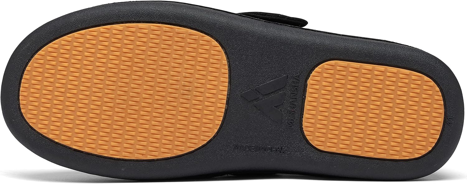 Chausson homme hiver très chaud, couleur noir, Mémoire de forme – Image 6