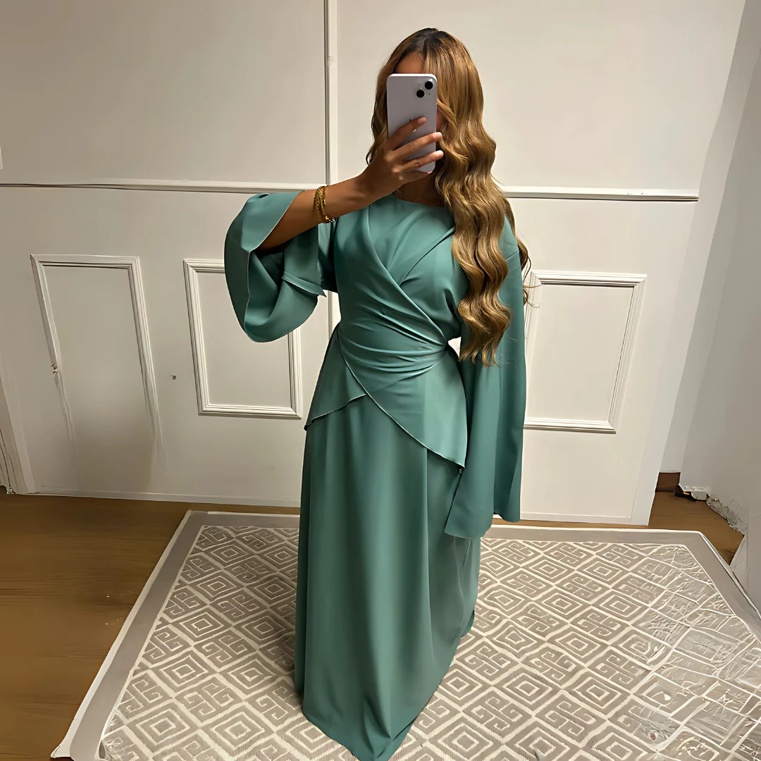 Abaya fluide à manches papillon – Image 6